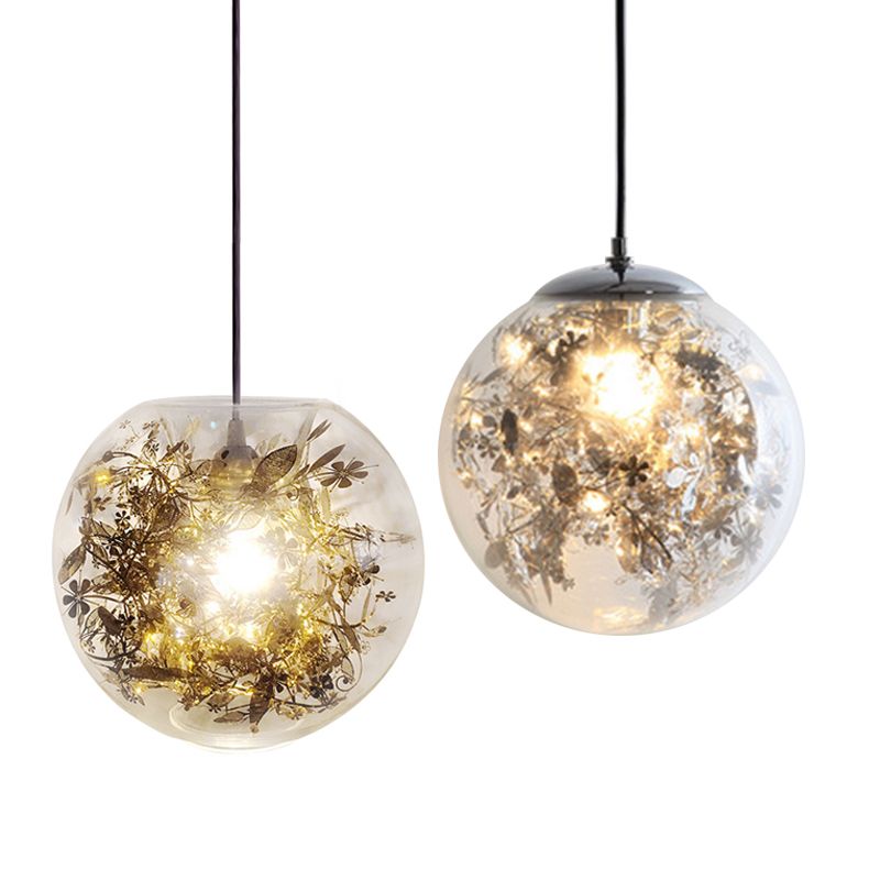 Metal Flower Glass Shade Pendant Lights Modern Living Room Dining Metal Flower Glass Shade Pendant Lights Modern Living Room Dining Bedroom Bathroom Lamp E27 Hanging Lamps For Designer