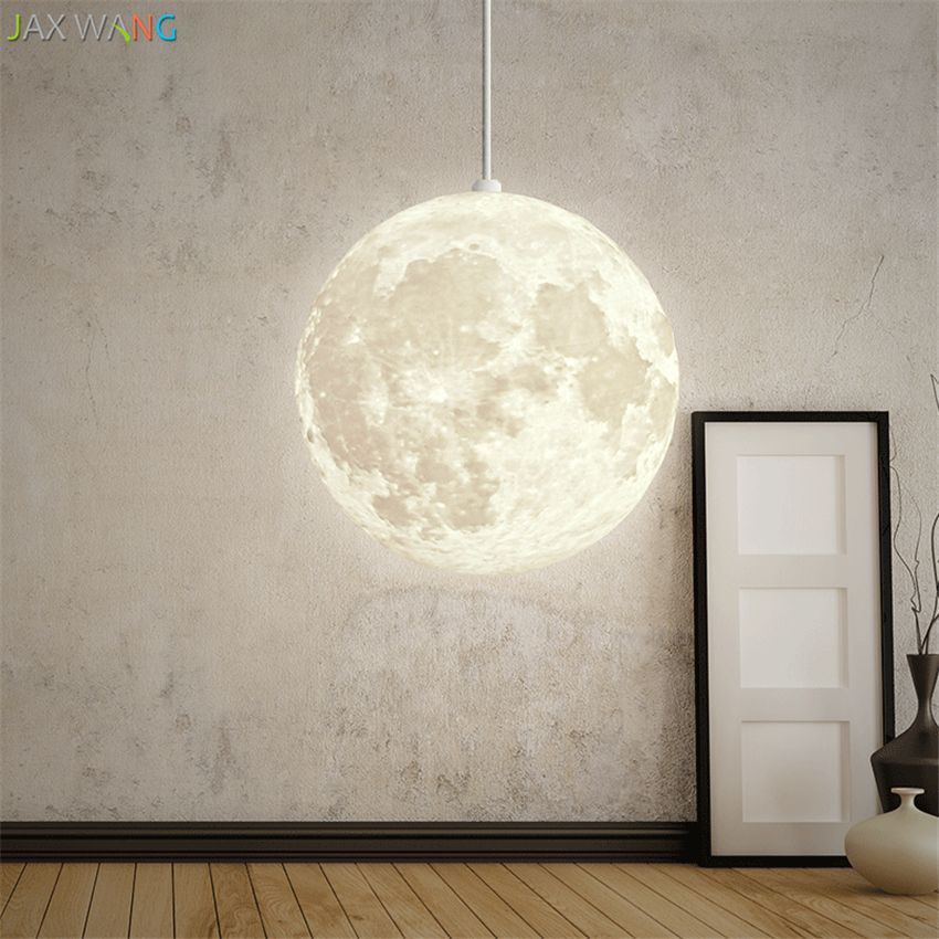 Sala Nordic Pendientes Orbe Lunar Compre Impresión Luces 3d De XukOZPi
