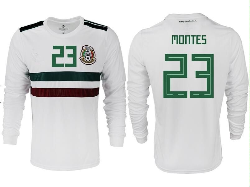 2019 2018 World Cup Mexico Away Long Sleeve Soccer Jersey Mexican 8 Hirving Lozano 10 Giovani