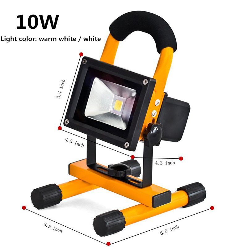 10w 20w Waterproof Outdoor Led Flood Lighting Rechargeable Emergency Lamp Portable Spotlight Battery Powered Spot