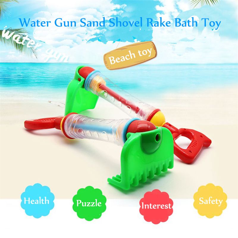 2 En 1 Pistolet à Eau Sable Pelle Râteau Bain Jouet En Plein Air Amusement Eau Blaster Jouets Baignoire Baignoire Plage Jouets Pour Enfants Oth619