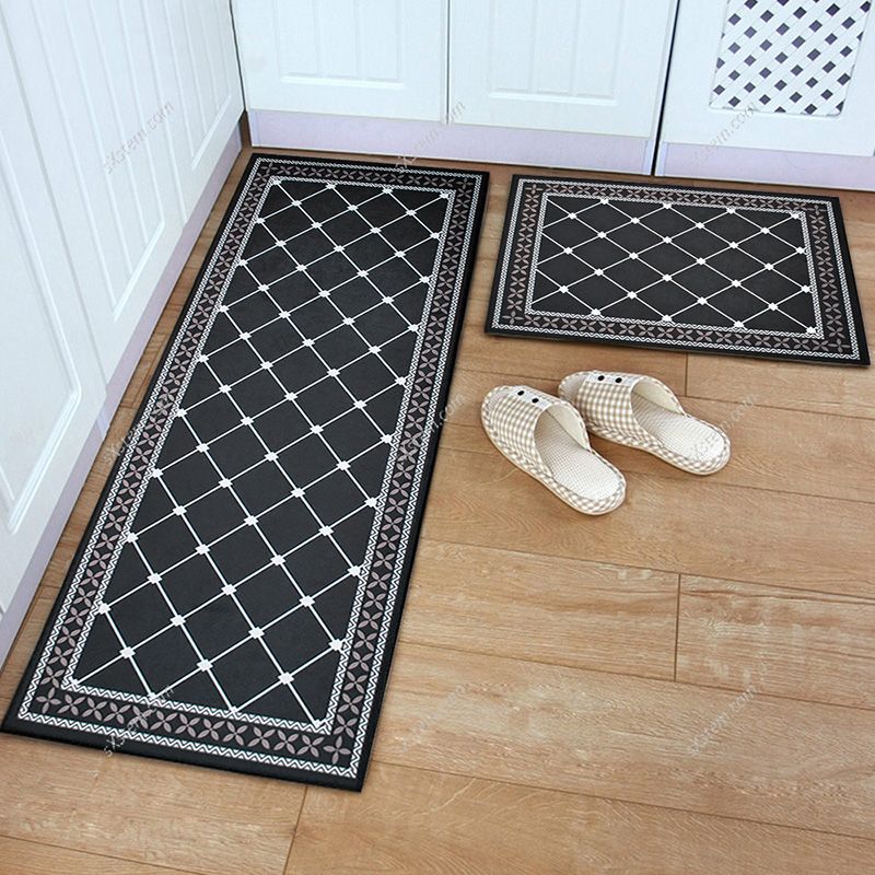 Großhandel Nordic Flannel Grid Fußmatte Weichem Plüsch Teppich Küche ... Großhandel Nordic Flannel Grid Fußmatte Weichem Plüsch Teppich Küche ...