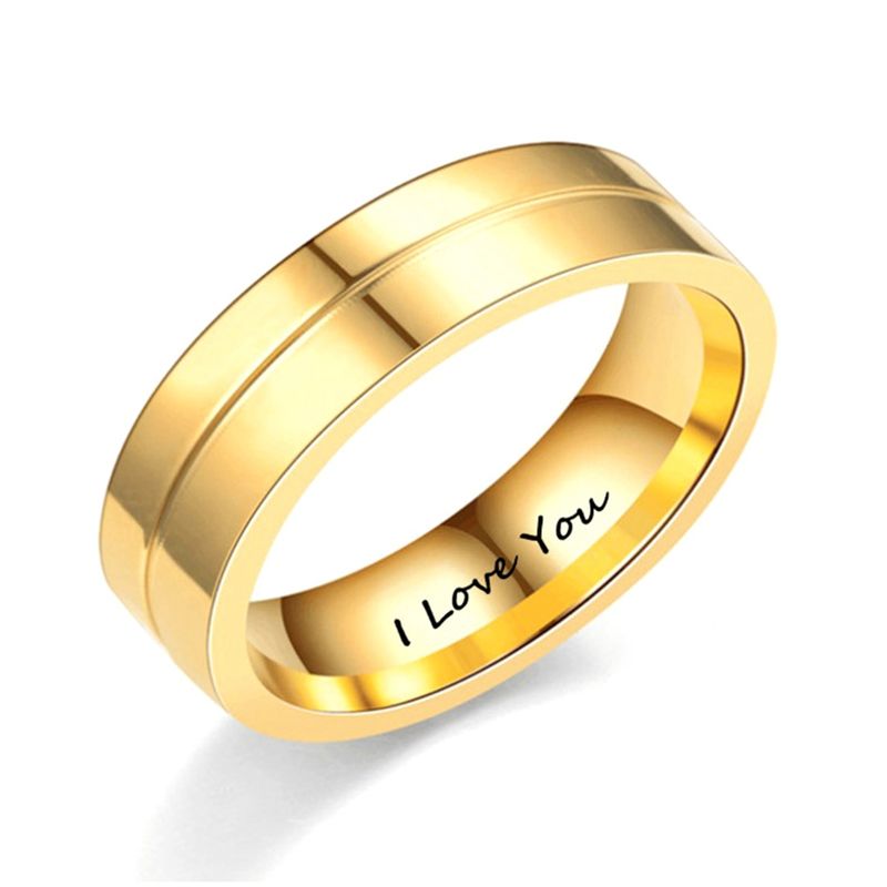 2019 Fashion Trendy Wedding Bands Rings For Women Men Love Gold