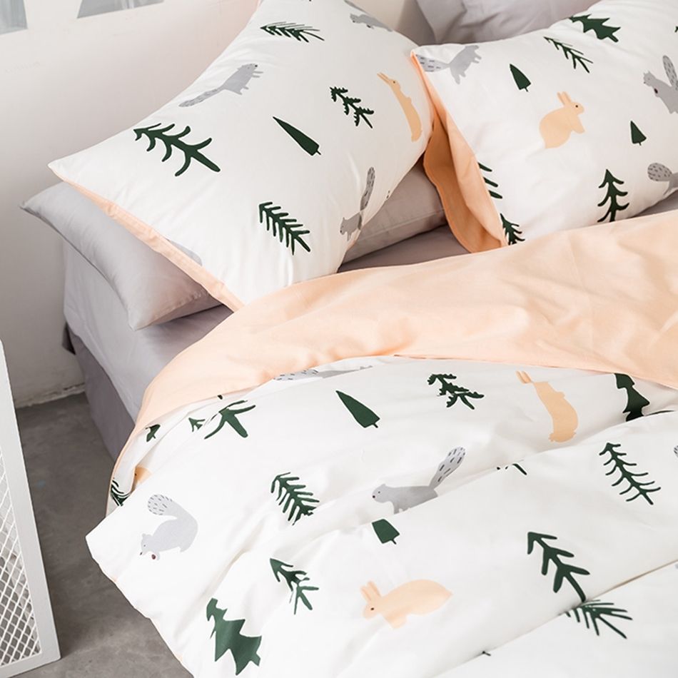 Forest Animal Rabbit Bedding Sets For Girls Cotton 100 Duvet Cover Forest Animal Rabbit Bedding Sets For Girls Cotton 100 Duvet Cover Grey Bed Sheets Pillow Case Queen King Size Home Linens Lime
