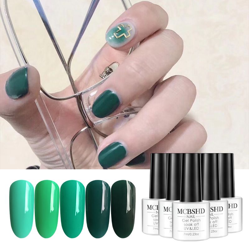 Mcbshd Gel Nail Polish Set Classic Green Varnishes Semi Vernis Mcbshd Gel Nail Polish Set Classic Green Varnishes Semi Vernis