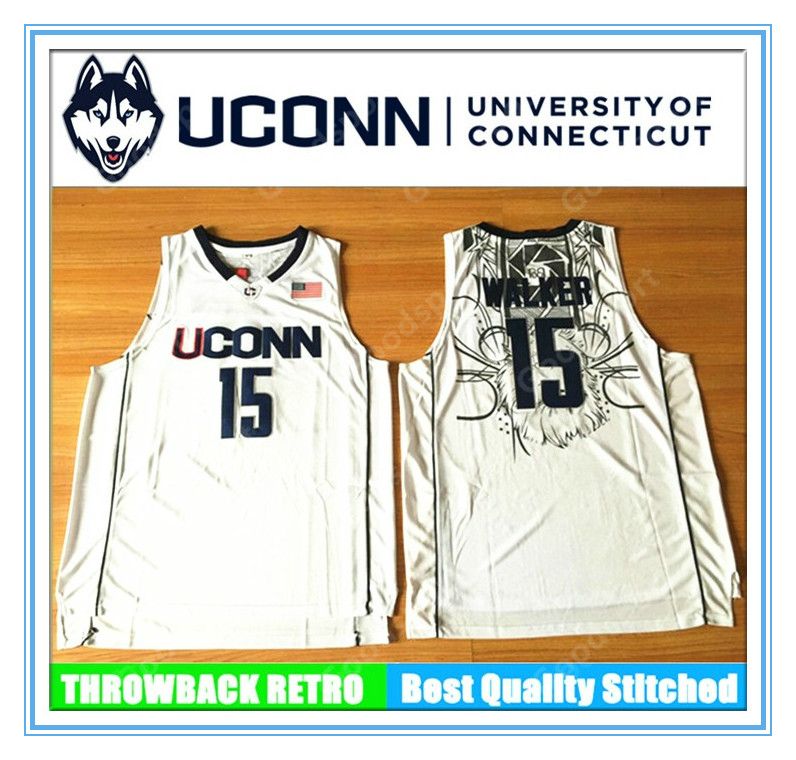 2020 NEW NCAA University Of Connecticut UCONN 15 Kemba Walker Jerseys