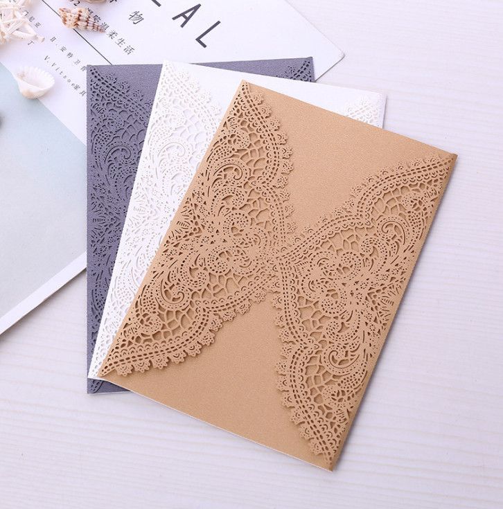 White Laser Cut Wedding Invitations Cards Kits For Wedding 2018