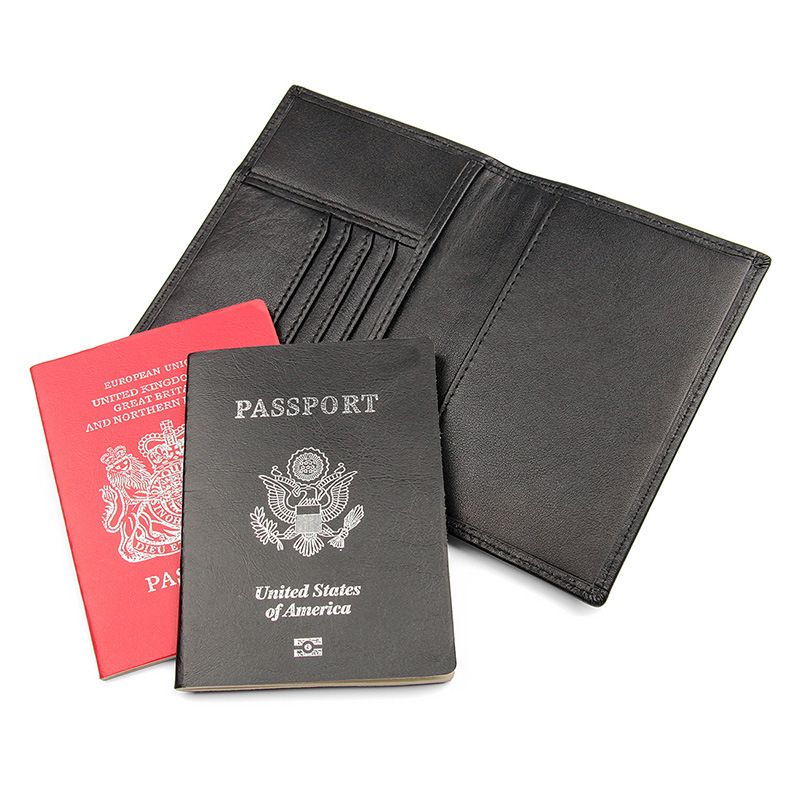 Véritable Qualité Rfid Marron En Haute M8190 Vintage Femmes Cuir Passeport Bloquant Hommes Du Femme Titulaire Nesitu Couverture Noir roCBeWxd