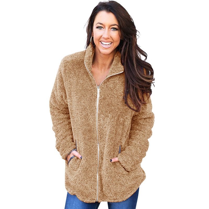 women's teddy fleece jacket