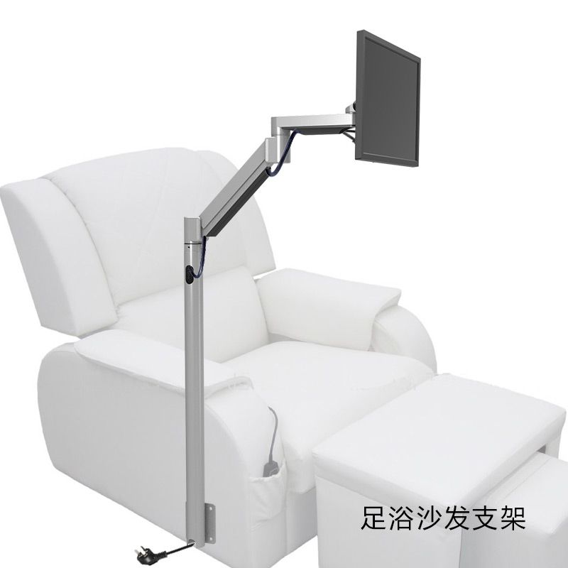 Customized Floor Mount Monitor Holder Floor Stand Sofa Bedside Fixed Tv Mount For Foot Massage Chair Entertainment Room