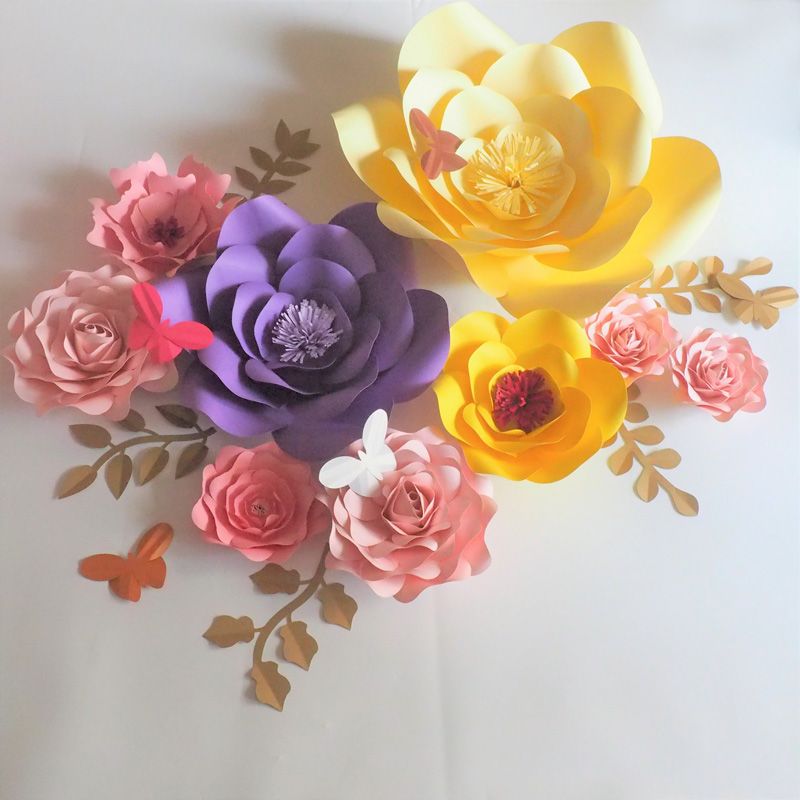 2019 2018 diy half made giant paper flowers backdrop leaves paper flower backdrop
