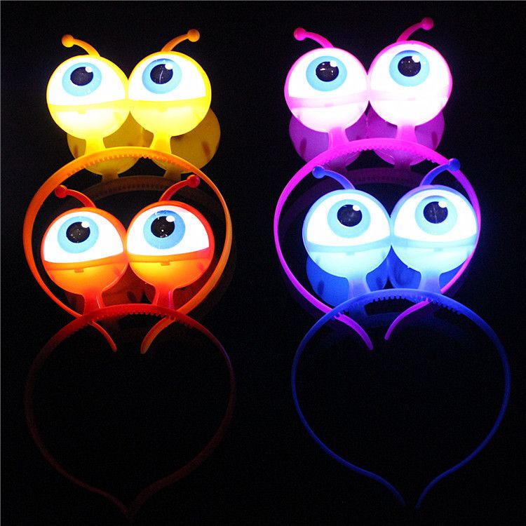 halloween led light decoration alien headbands for kids adults eyeballs halloween costume fancy ball head hair hoop party decoration led controller led grow
