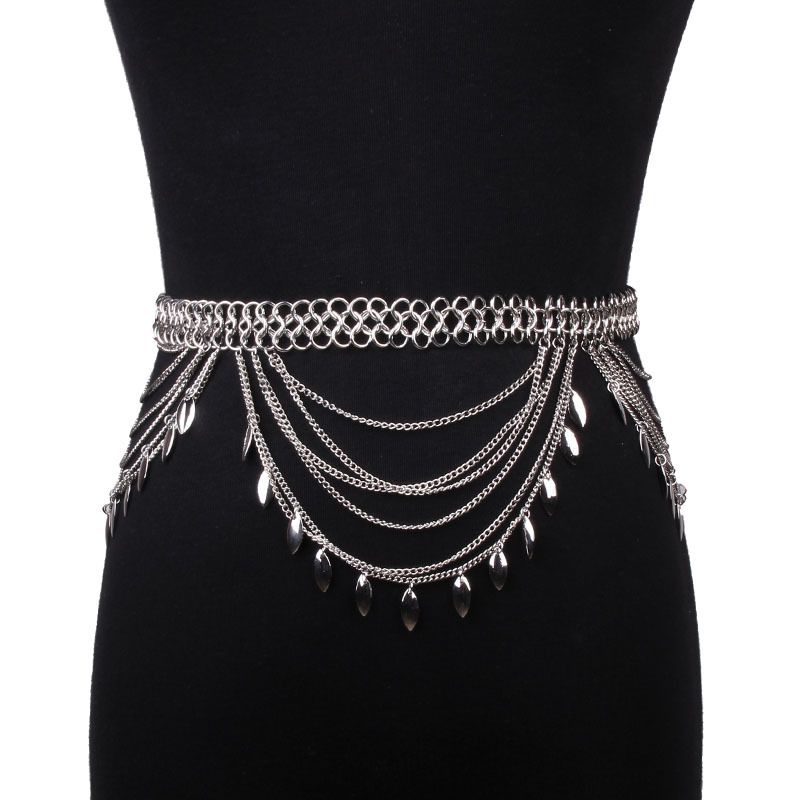 2021 Fashion Dangle Crystal Belly Waist Chain Belt Gypsy Bohemian