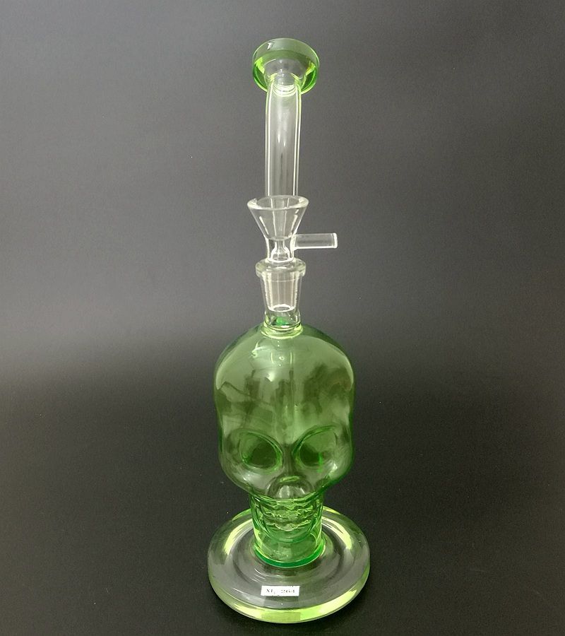 2019 10 Inch Skull Bong With Downstem And Bowl Skull Glass Bubbler