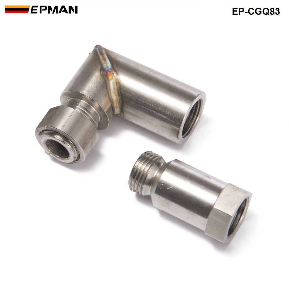 O2 oxygen sensor extender spacer 90 degree angled 02 bung extension M18 X 1.5