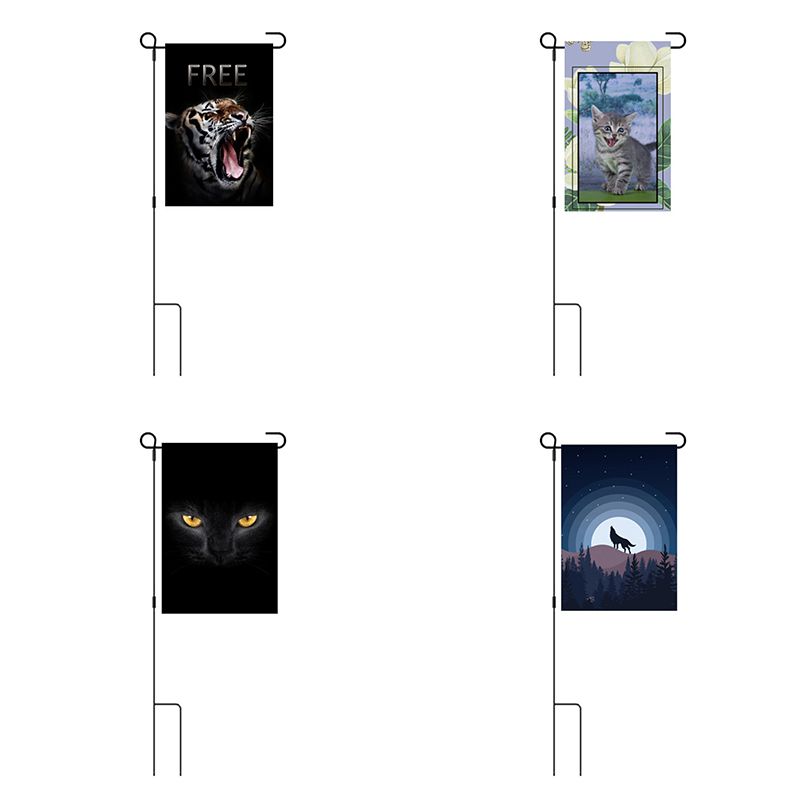 Garden Flags Banner Design With Animal Home Decorative Polyester