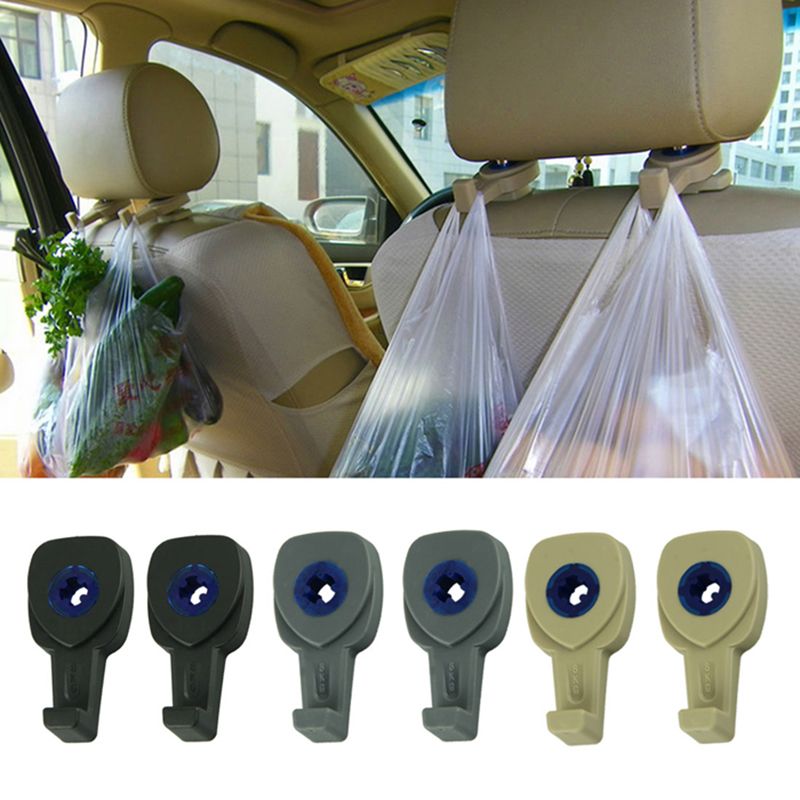 New Hot 2pcs Car Interior Accessories Portable Auto Seat Hanger Purse Bag Organizer Holder Hook Headrest Free Shipping Wholesale
