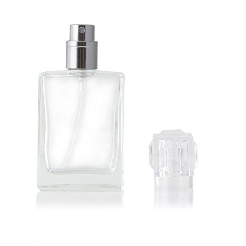 Square Flint Perfume Atomizer Refillable Glass Empty Spray Applicator ...