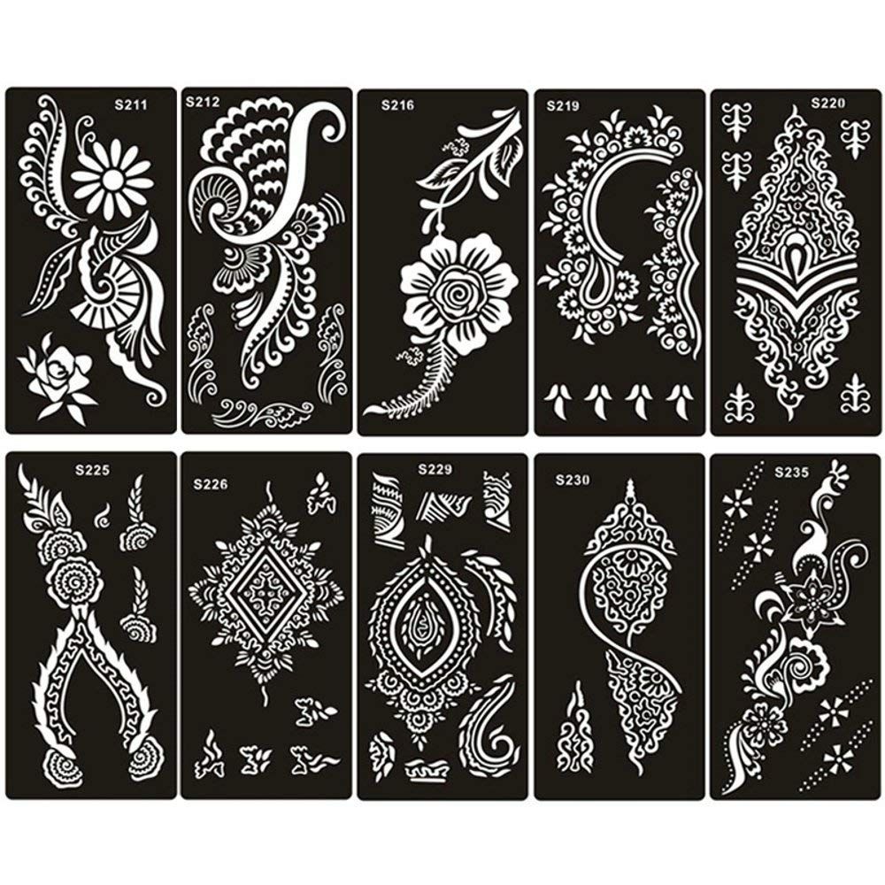 80 Style Choose Airbrush Henna Tattoo Stencil For Women Hand Finger