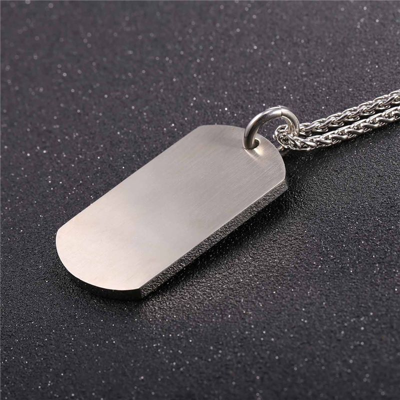 2021 U7 Dog Tag Cross Necklaces &amp; Pendant Gold Color Stainless Steel