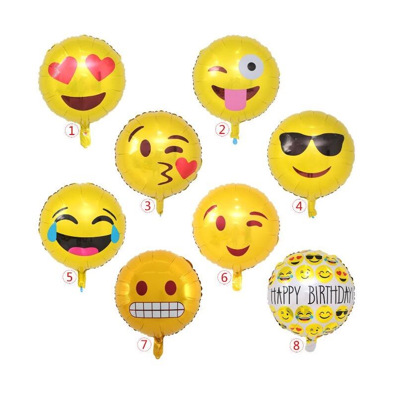 Emoji Foil Helium Balloons Aluminum Balloons Party Decoration