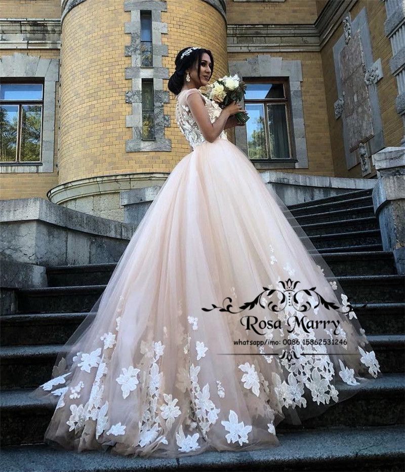 Discount Modest Plus Size Country Wedding Dresses 2019 A Line 3d
