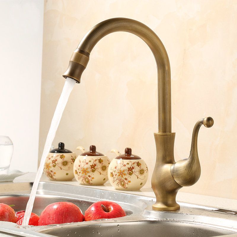 360 Rotate Antique Brass Finish Kitchen Faucets Bathroom Basin Sink Faucet Mixer Tap
