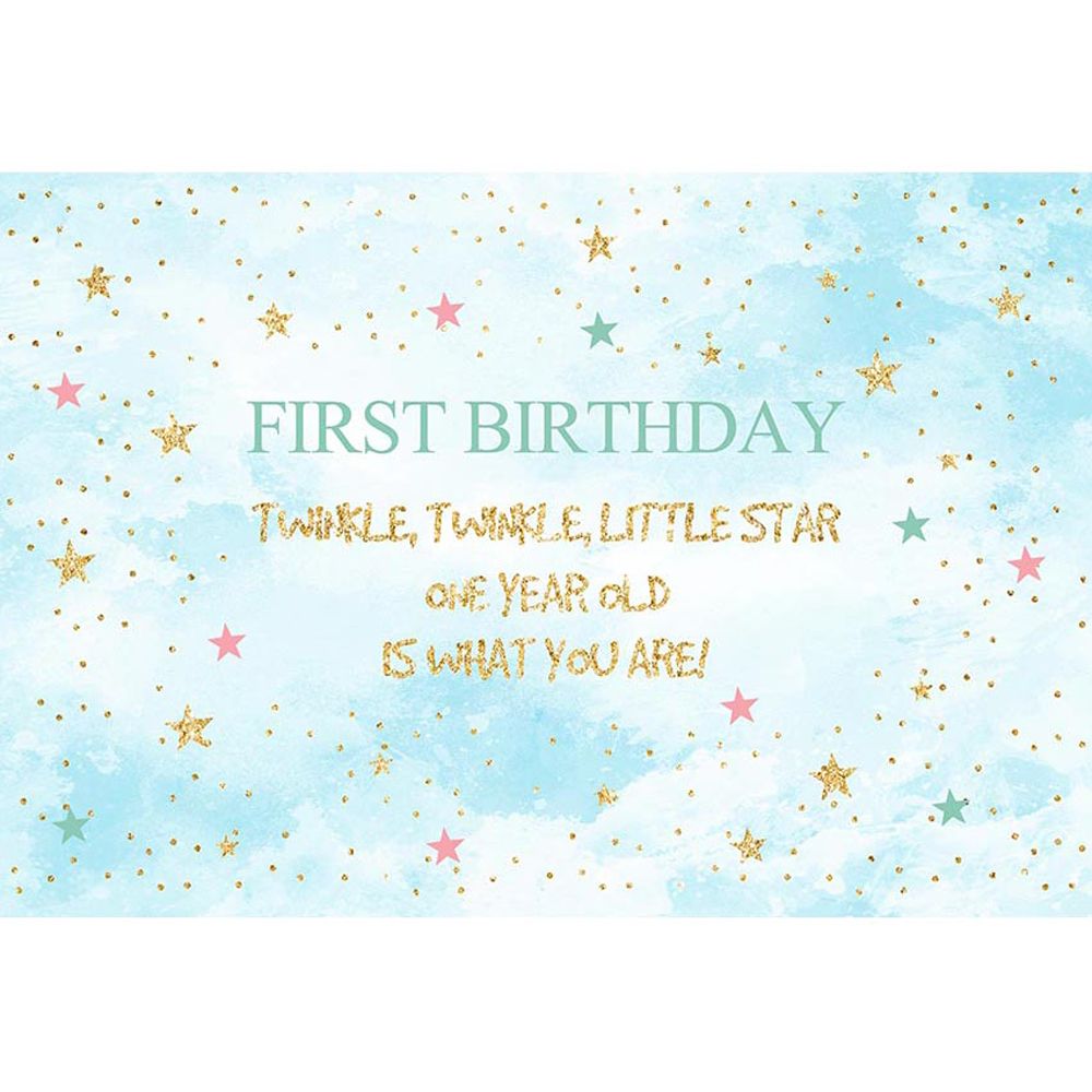 2019 Customized 1st Birthday Party Photo Backdrop Twinkle Twinkle