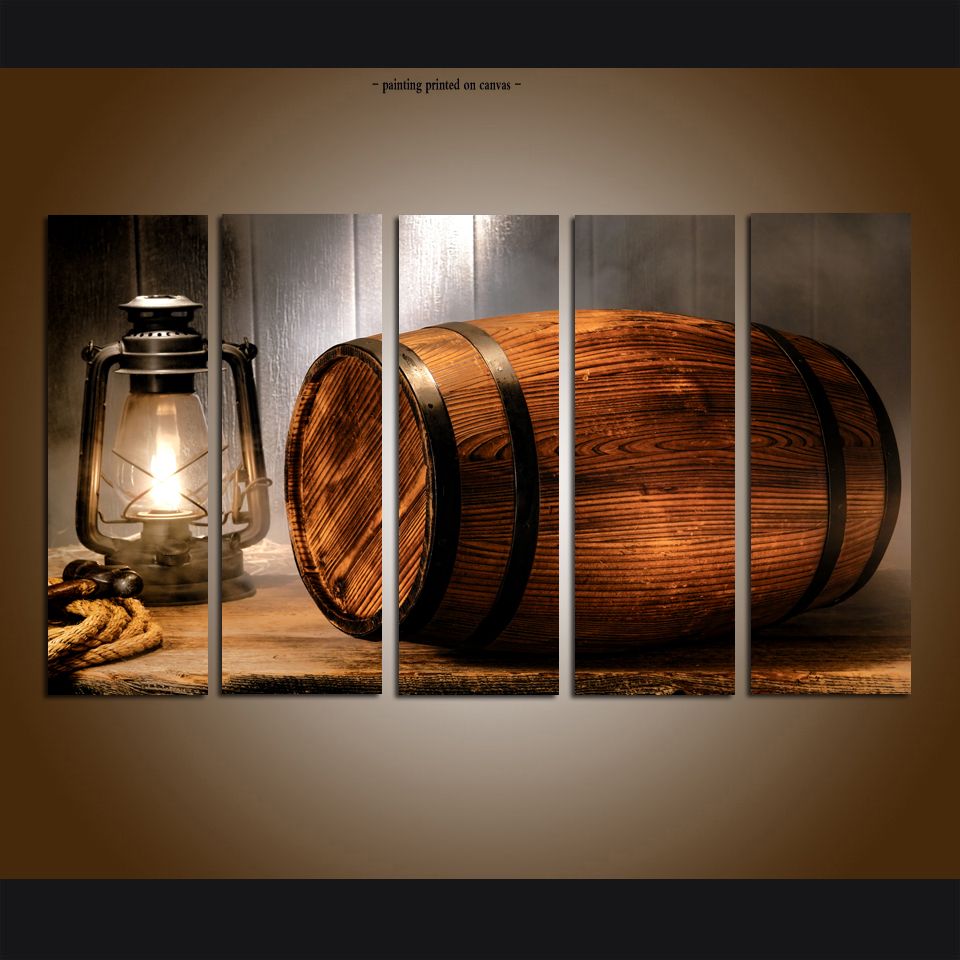 2018 Large Modern Contemporary Abstract Western Art Wine Barrel 2018 Large Modern Contemporary Abstract Western Art Wine Barrel Painting Print Canvas Wall Home Decor Picture For Living Room From Hongyidecor