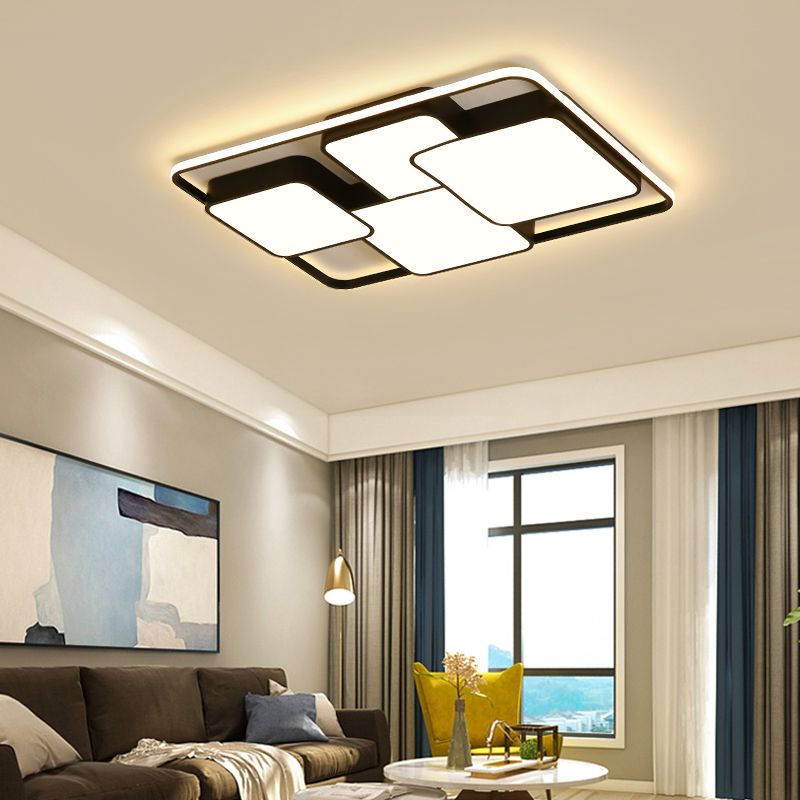 Grosshandel Rechteckige Moderne Led Deckenleuchten Wohnzimmer
