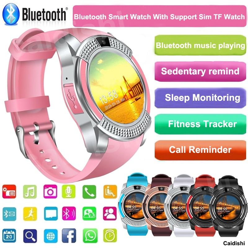 2018 new smart watch round support nano sim