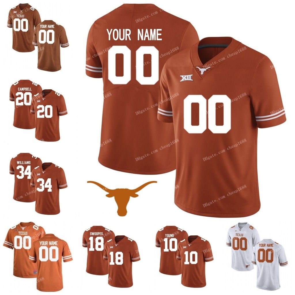 2020 Custom Texas Longhorns 25 B.J. Foster 31 DeMarvion Overshown 7