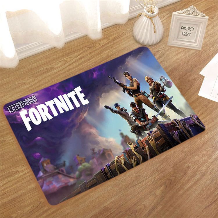 kupit optom 40 60 sm napechatannyj fortnitovyj kovrik dlya pola fortnite battle royale neskolzyashie dvernye kovriki kuhonnye vanny flannel mat rugs - 60 fortnite