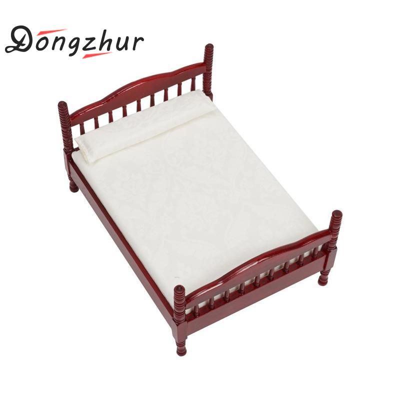 Großhandel Dongzhur Dollhouse Miniatures 1:12 Zubehör Mini Bett ... Großhandel Dongzhur Dollhouse Miniatures 1:12 Zubehör Mini Bett ...