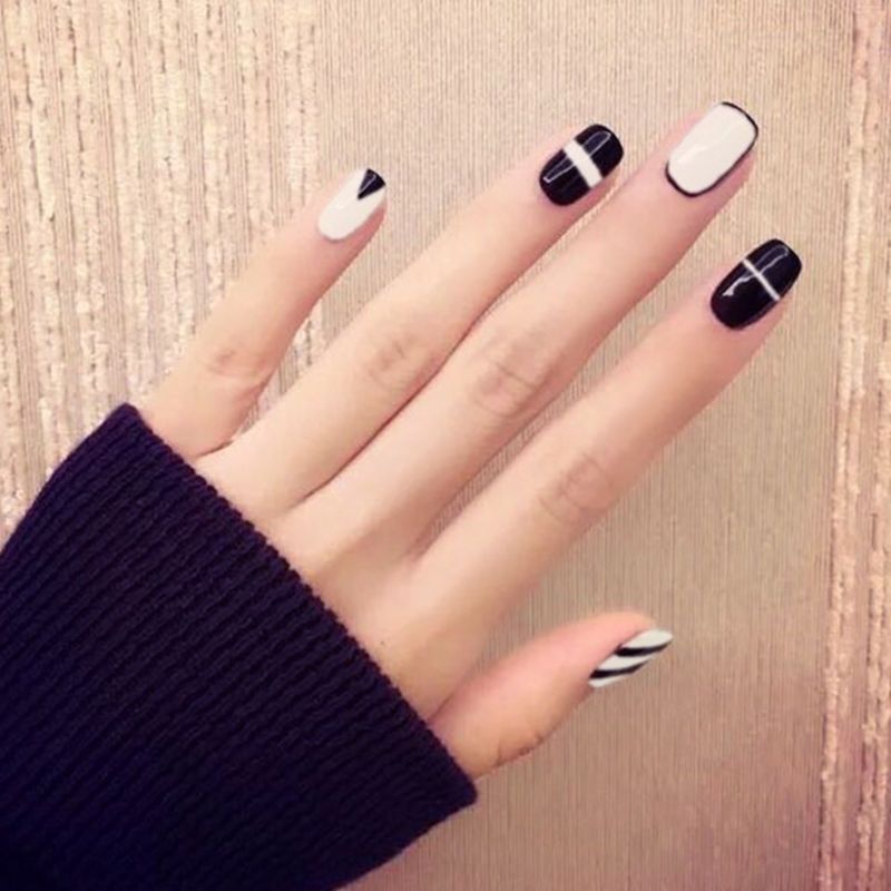 Elegant Nail Decals False Nail Tips French Manicure Diy Art Box