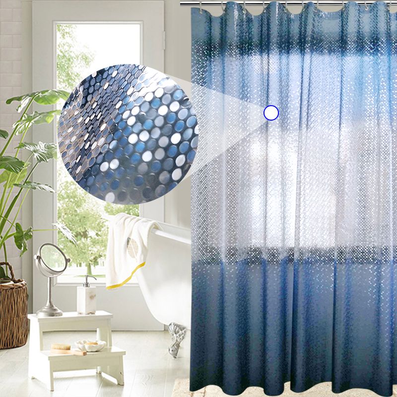Luxury Peva Shower Curtain Bling 3d Circles Grant Blue For Bathroom 180 180cm Waterproof Bath Curtains