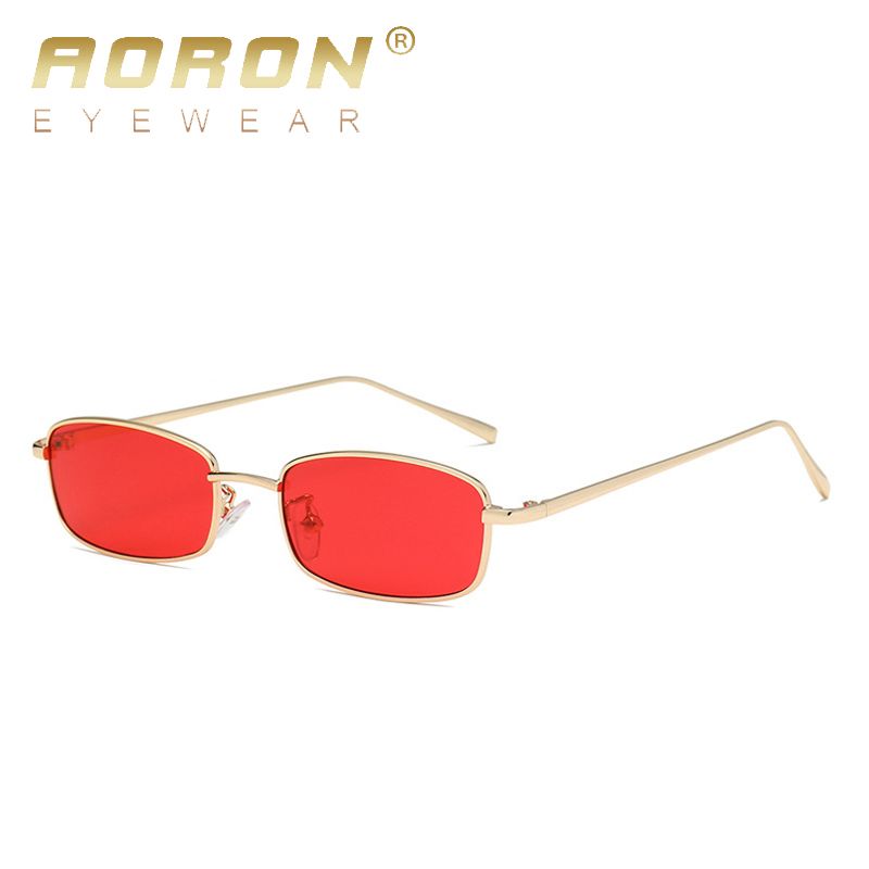 Rose Petit Lunettes Soleil Femelle Jaune Hommes Métal De Ombres Cadre Carré Verres Aoron Femmes L5Rj34A