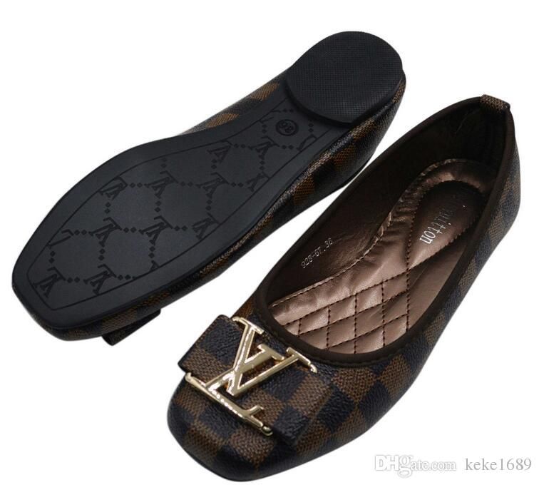 LOUIS VUITTON women Men Shoes Woman Loafers New Flat With Soft Bottom Casual Shoes Female Ladies ...