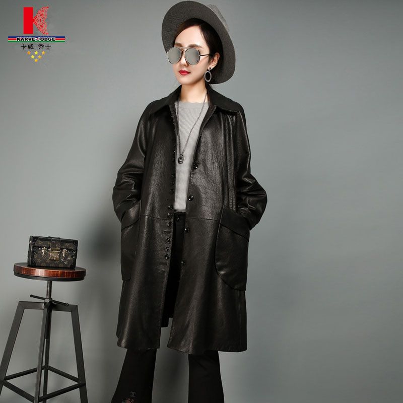 2018 Fur Leather Motorcycle Womens Black Quilted Coat 2018 Fur Leather Motorcycle Womens Black Quilted Coat Full Long Length Women In Soft Red Moto Coats From Dengpeng520