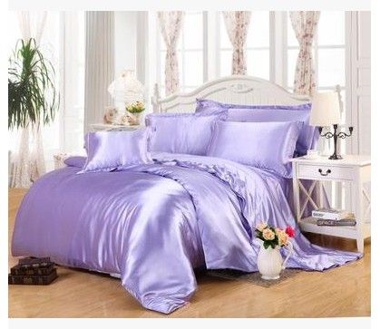 Light Purple Lilac Bedding Set Super King Size Queen Full Twin Light Purple Lilac Bedding Set Super King Size Queen Full Twin Ed Satin Silk Sheets Duvet Cover Bedspreads Bed In A Bag Black And White Sets