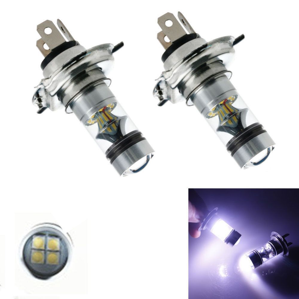 Lampe Automatique Super Lumineux H4 Projecteur 24v 2pcs Conduite Blanche Led Antibrouillard 100w Ampoule 12 De Assemblée ygvf67Yb