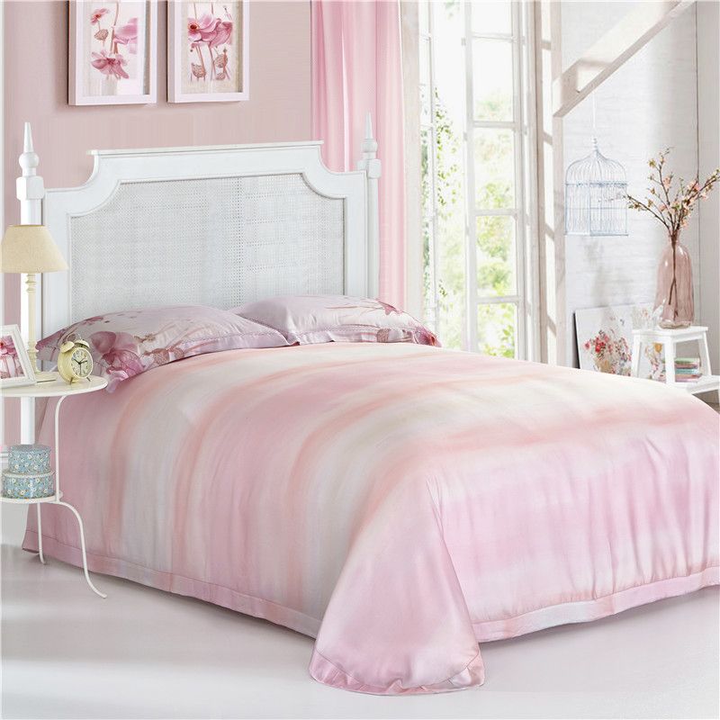 Home New Summer Rhyme Powder In 2018 Simple Style Lotus Light Pink Soft Bedding Sets Duvet Cover Pillow Cases
