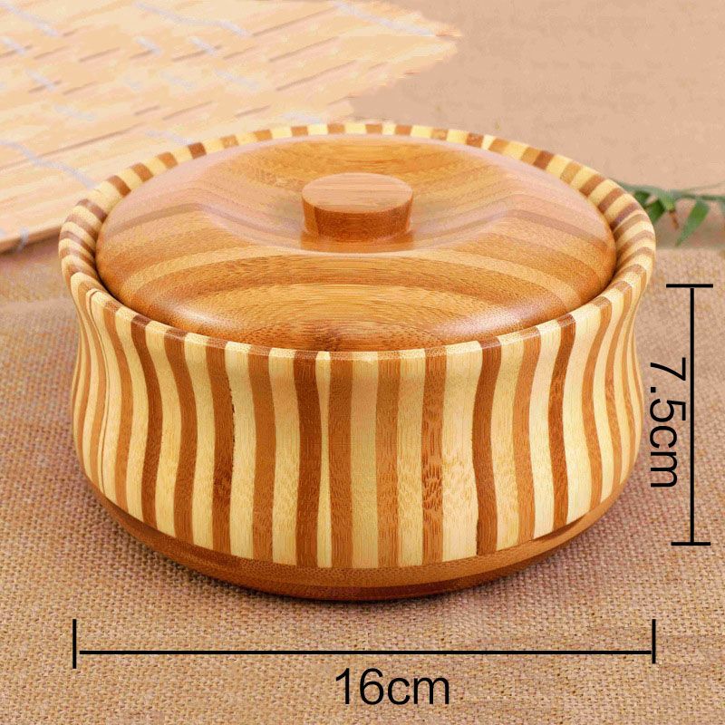 Large Round Wooden Salad Bowl Fruit Food Serving Kitchen Large Round Wooden Salad Bowl Fruit Food Serving Kitchen Utensils Wood Dishes With Covered Complete Dinnerware Sets Contemporary