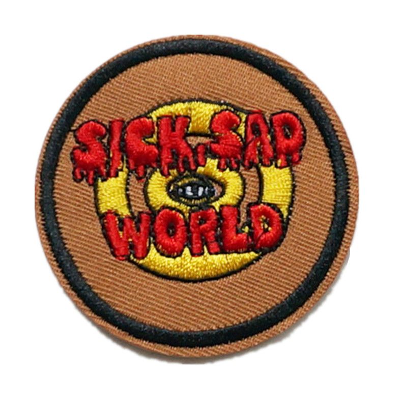 Ass Hole Merit Badge Embroidered Motif Applique Badge Wings Sew On Round Patch