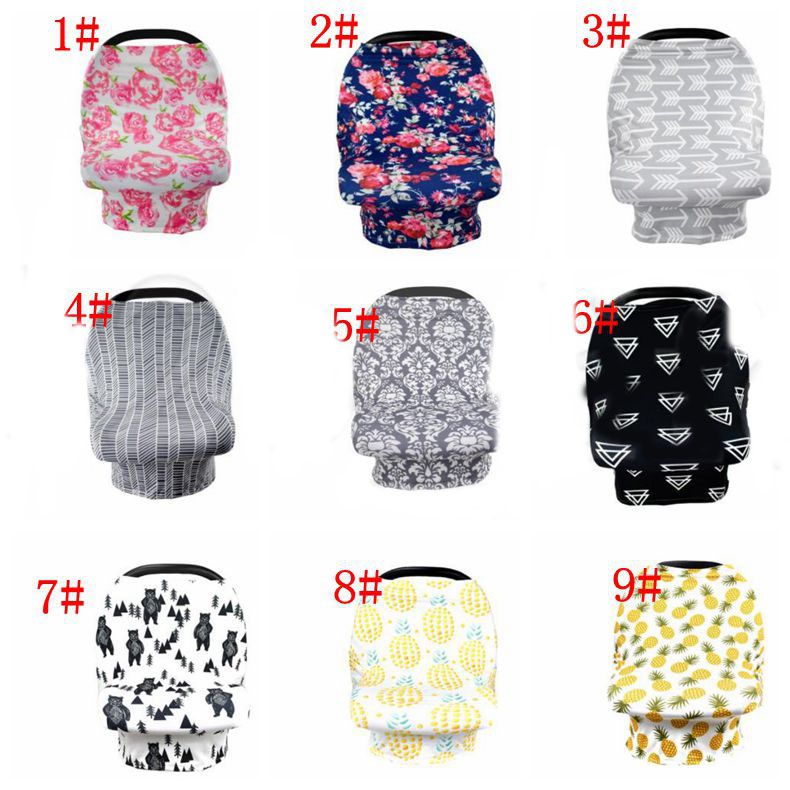 2019 Baby Car Seat Cover 12 Design Multi Use Stretchy Scarf Baby Car Seat Cover 12 Design Multi Use Stretchy Jpg
