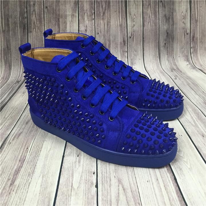 Wholesale High Top Studded Spikes Orlato Flat Casual Red Bottom Luxury ...