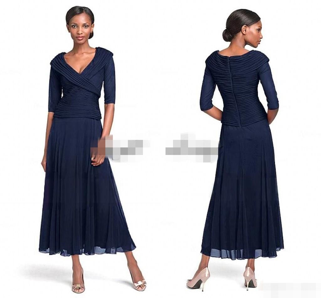 long navy mother of the groom dresses