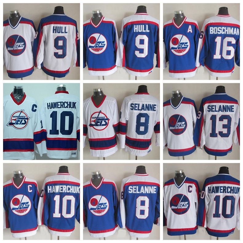 2019 Vintage Winnipeg Jets Hockey Jerseys 13 Teemu Selanne 10 Dale