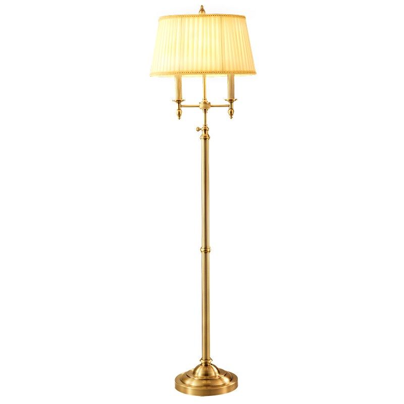 Nordic Design Copper Floor Lamp Middle East Gold Vertical Stand Light Hotel Restaurant Living Room Bar Office Bedroom Lighting