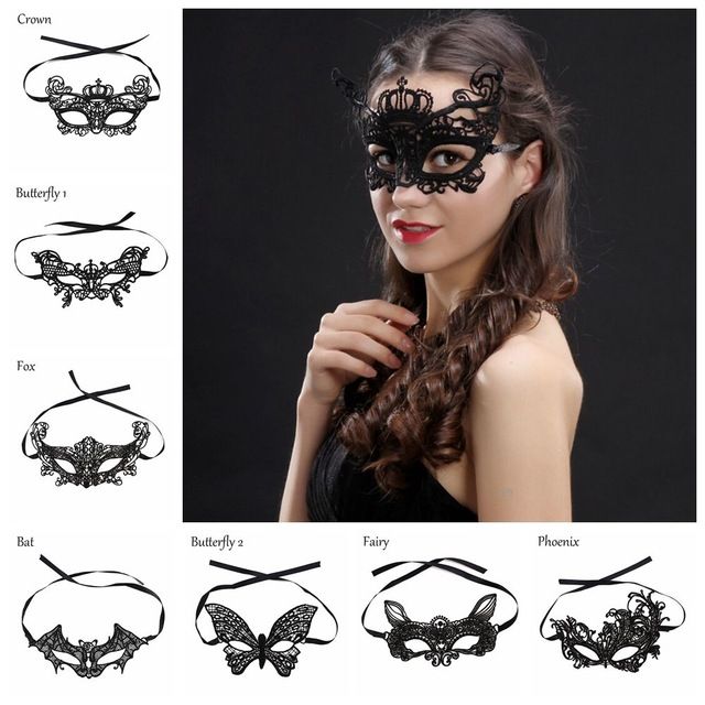 26 styles halloween half face masks party decoration lace masquerade